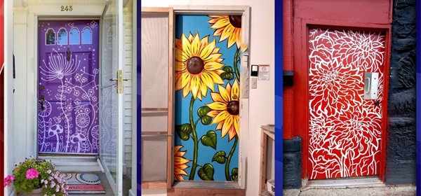 door painting work